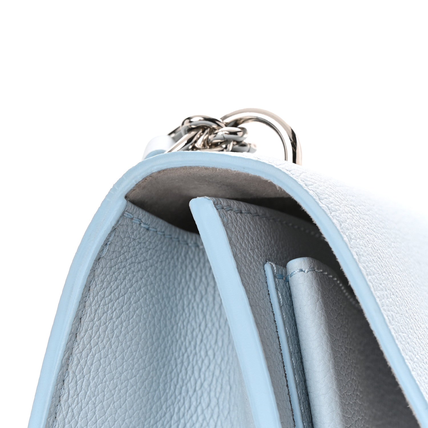 Louis Vuitton Soft Calfskin Mylockme Chain Bag BB Olympe Blue 13 of 14