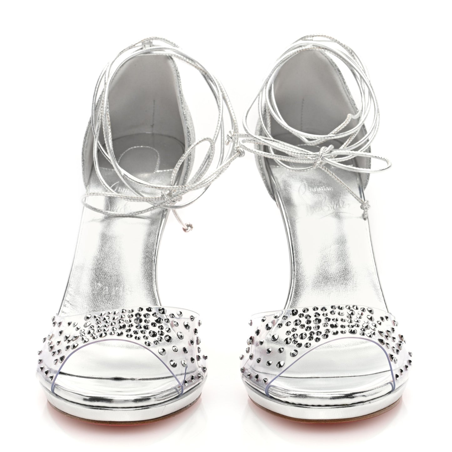 PVC Glitter Crystal Degratina Frou 120 Pumps 37 Silver