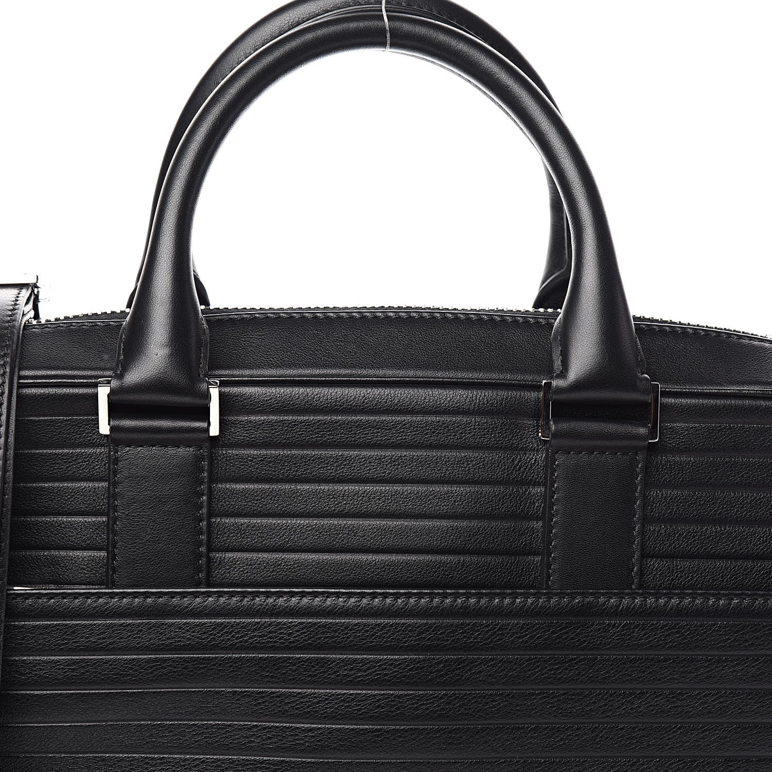 Christian Dior HOMME Calfskin Ribbed Briefcase Black 11 of 11