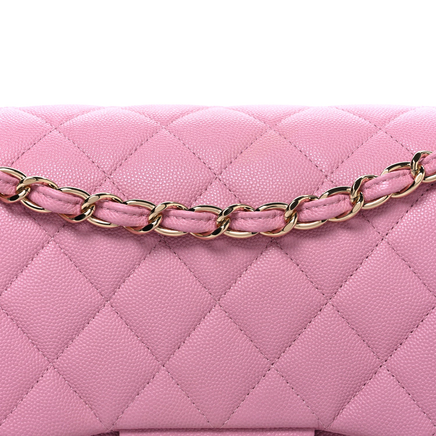 Chanel Caviar Quilted Jumbo Double Flap Pink 8 of 11