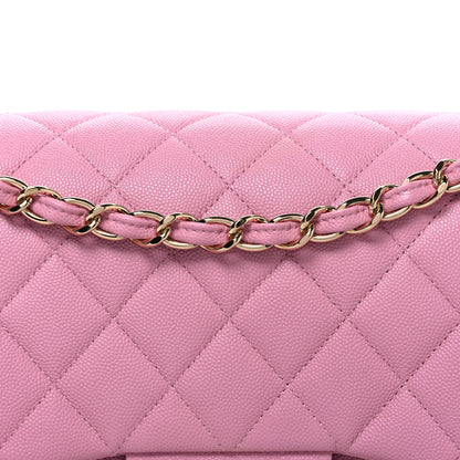 Chanel Caviar Quilted Jumbo Double Flap Pink 8 of 11