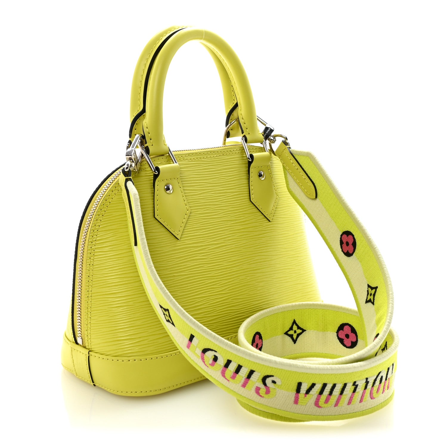Louis Vuitton Epi Jacquard Alma BB Yellow Citron 3 of 9