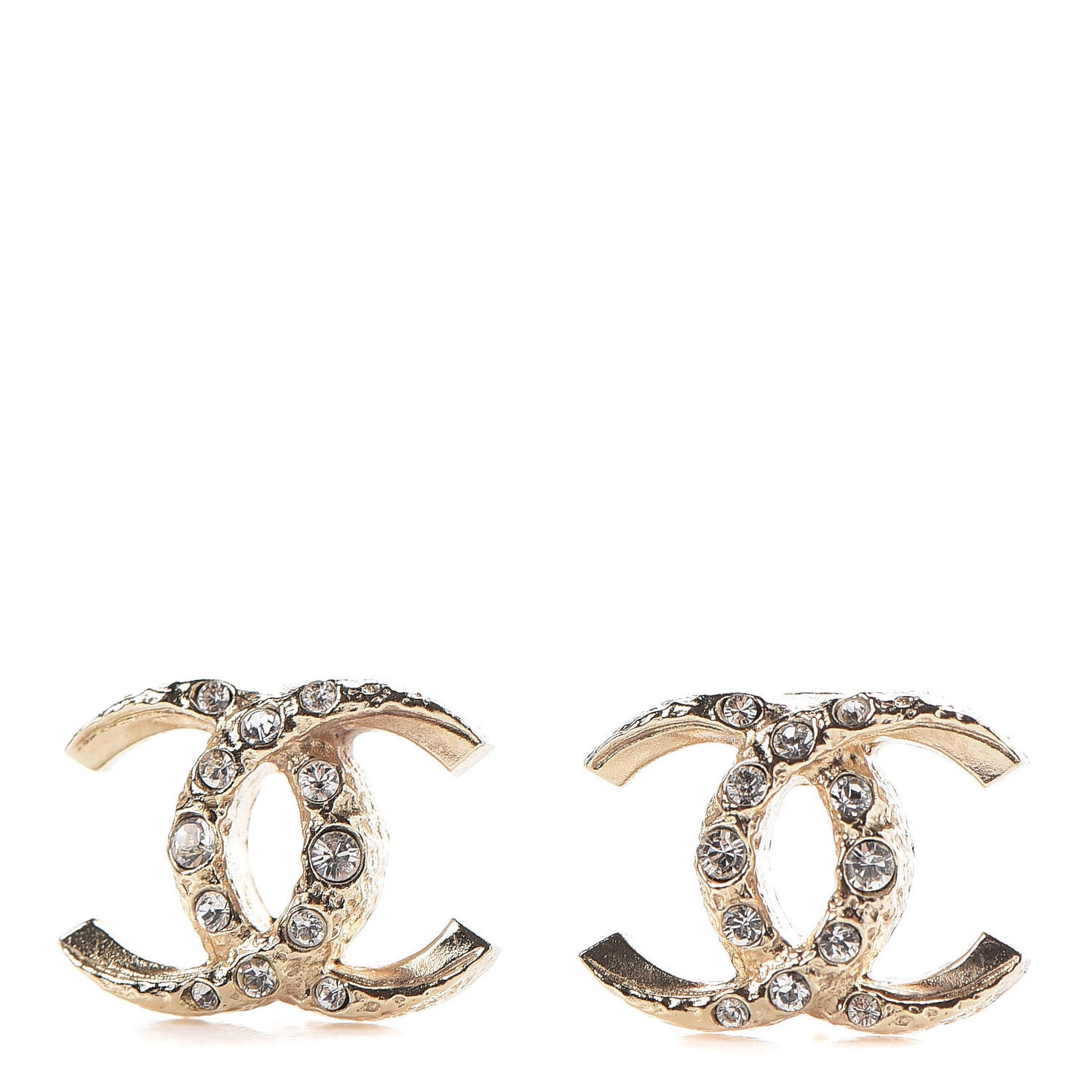 Crystal CC Earrings Gold
