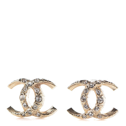 Chanel Crystal CC Earrings Gold 1 of 5