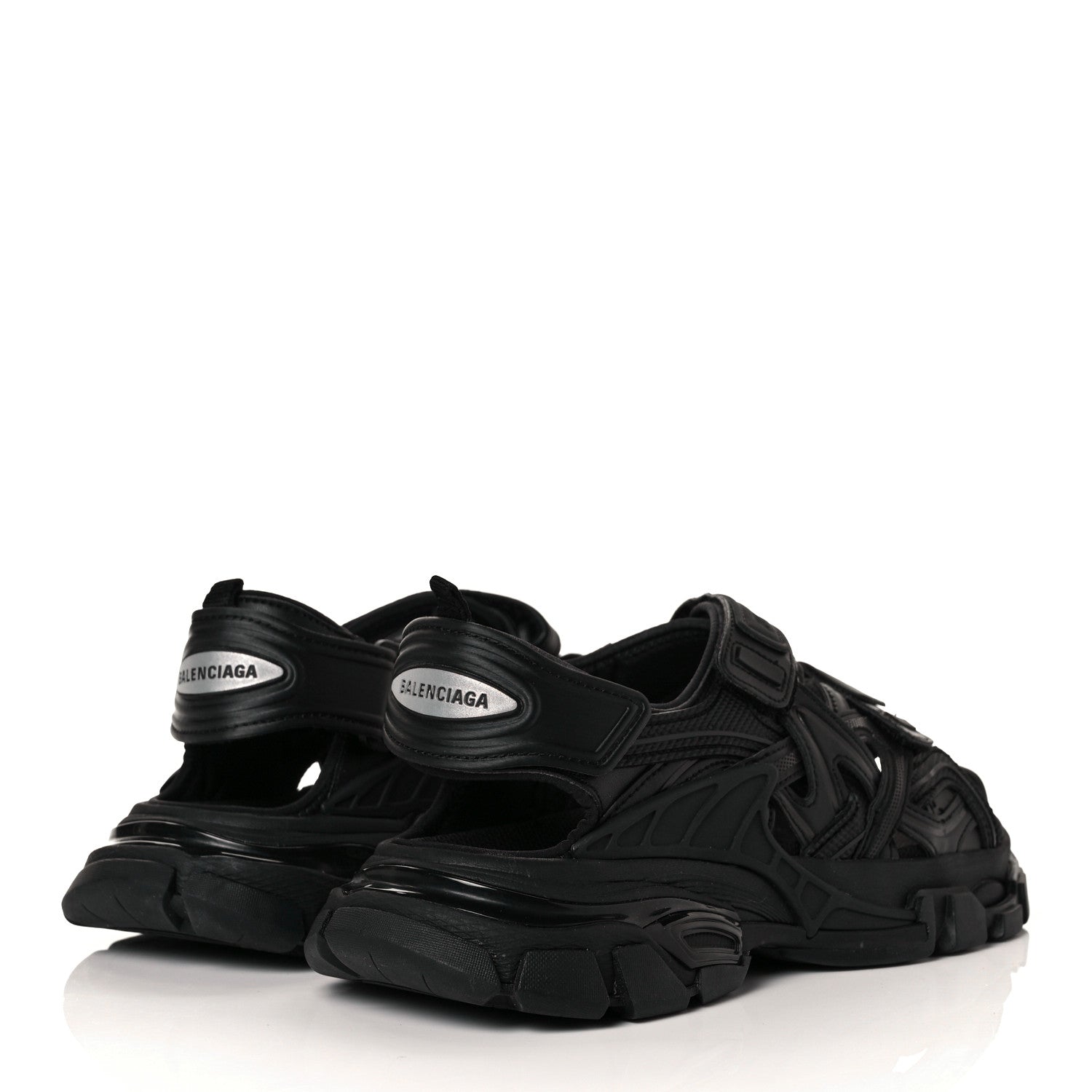 Balenciaga Neoprene Rubber Womens Track Sandals 37 Black 4 of 9