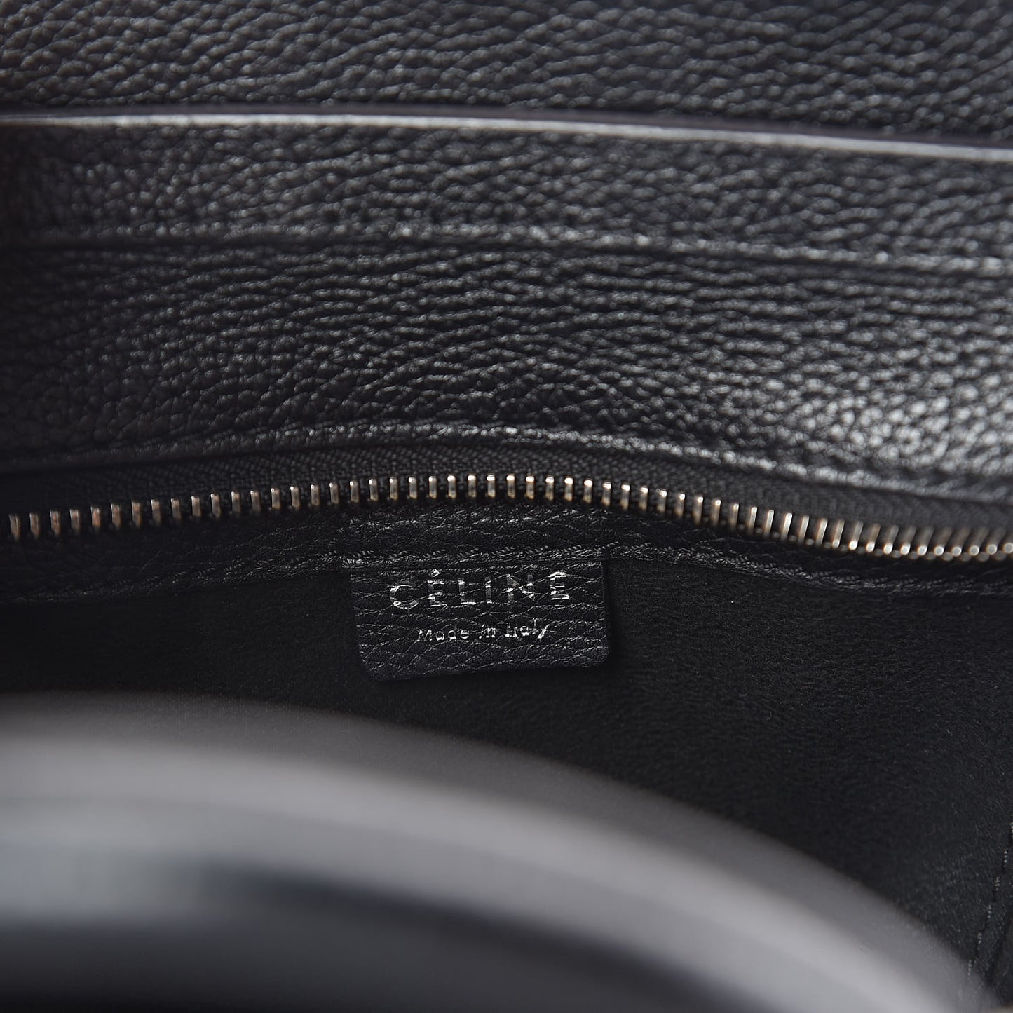 Drummed Calfskin Nano Luggage Black