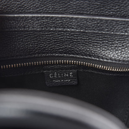 Celine Drummed Calfskin Nano Luggage Black 6 of 9