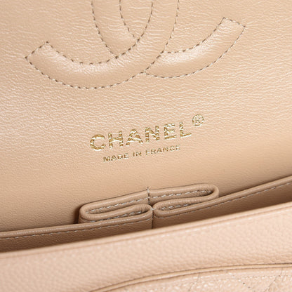 Chanel Caviar Quilted Medium Double Flap Beige Clair 6 of 8