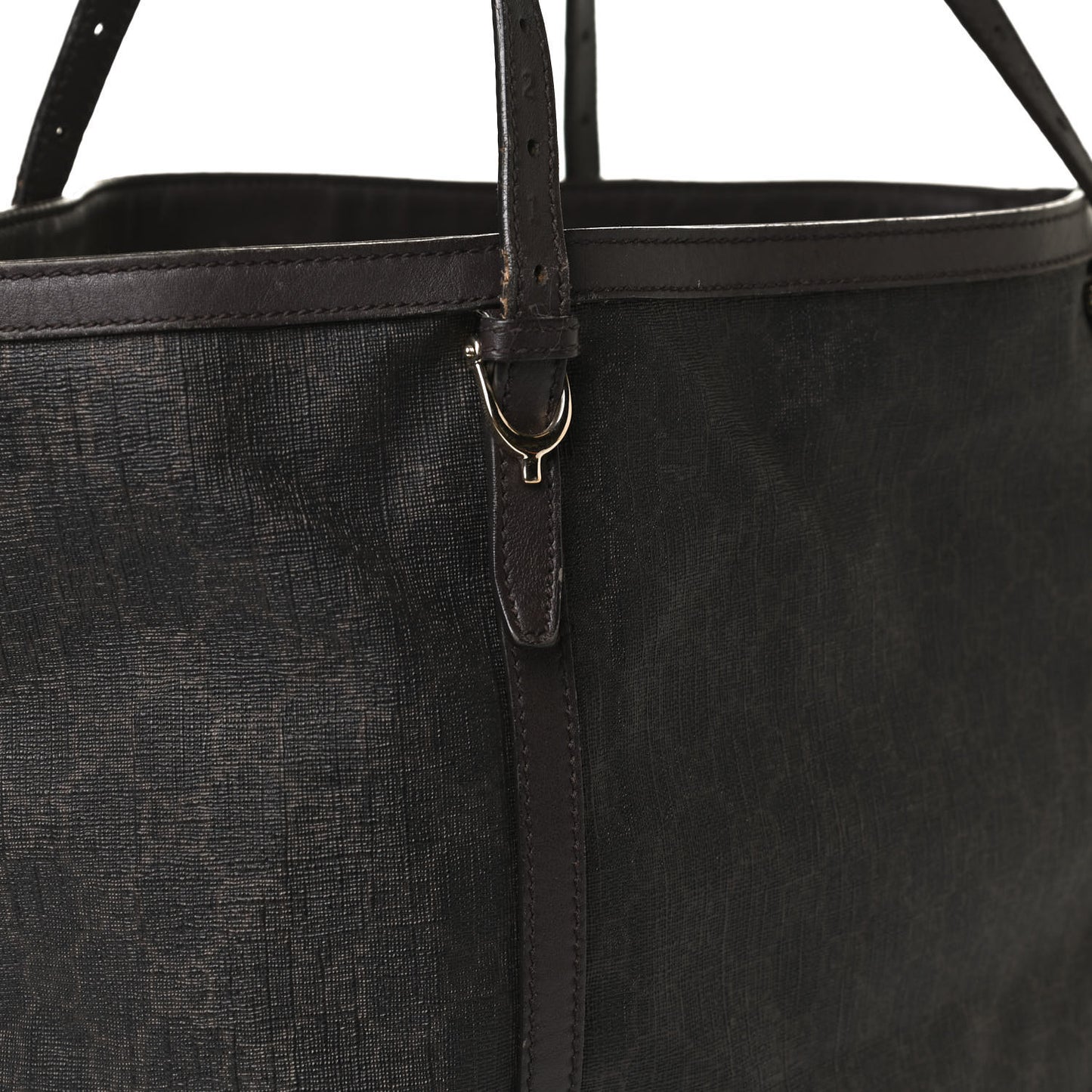 GG Supreme Monogram Medium Nice Tote Dark Brown