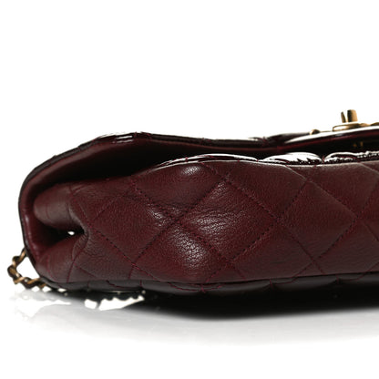 Chanel Patent Goatskin Quilted Medium CC Eyelet Flap Burgundy 9 of 16