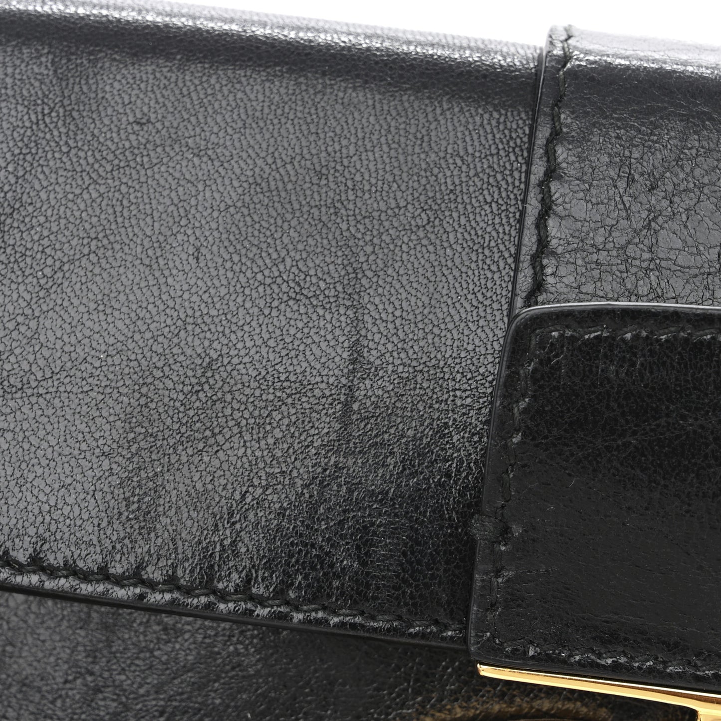 Crackled Lambskin 30 Montaigne Box Bag Black