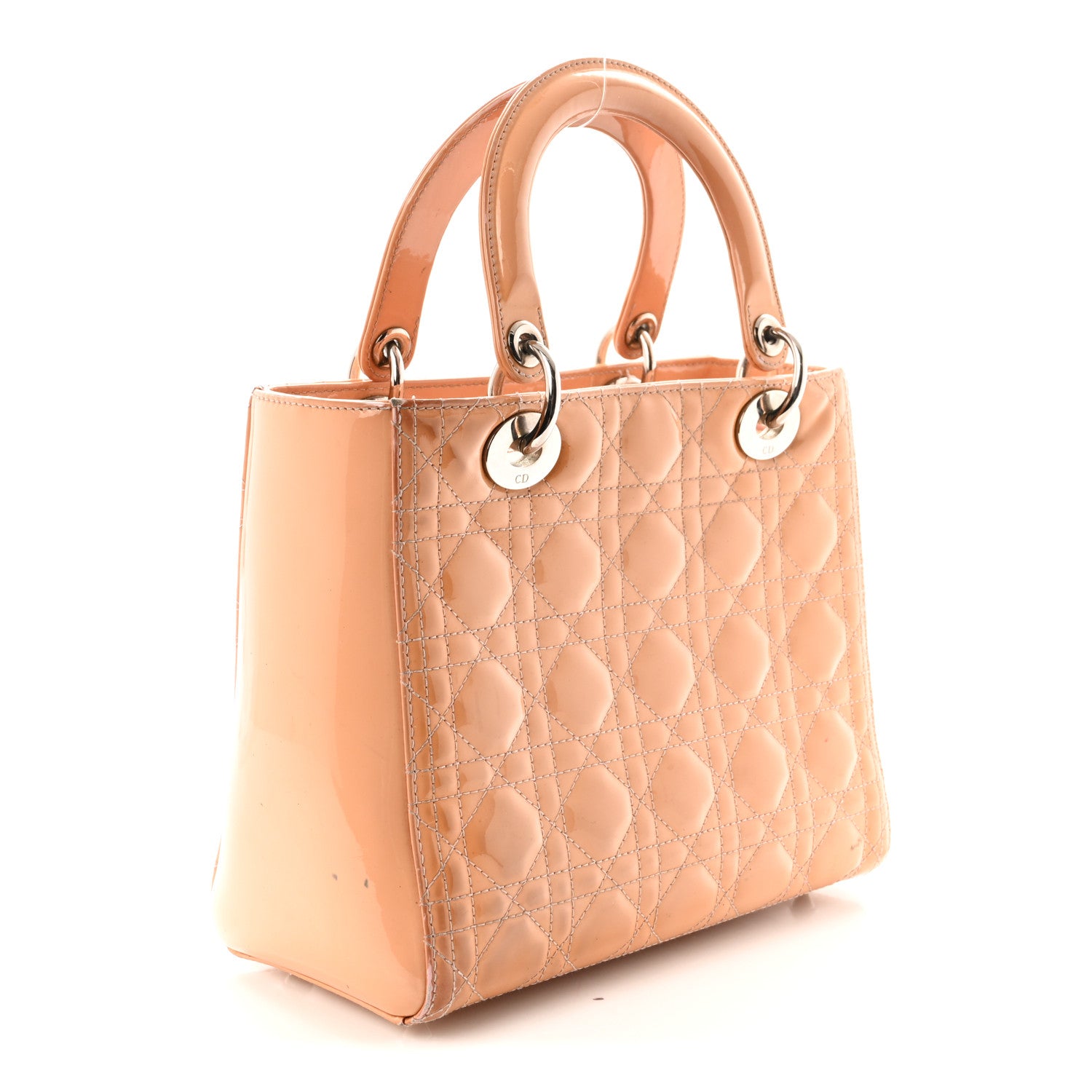 Christian Dior Patent Cannage Medium Lady Dior Dark Beige 3 of 11