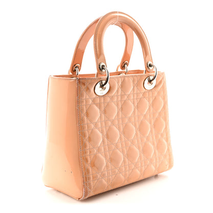 Christian Dior Patent Cannage Medium Lady Dior Dark Beige 3 of 11