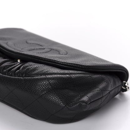 Chanel Caviar Half Moon Wallet On Chain WOC Black 7 of 12