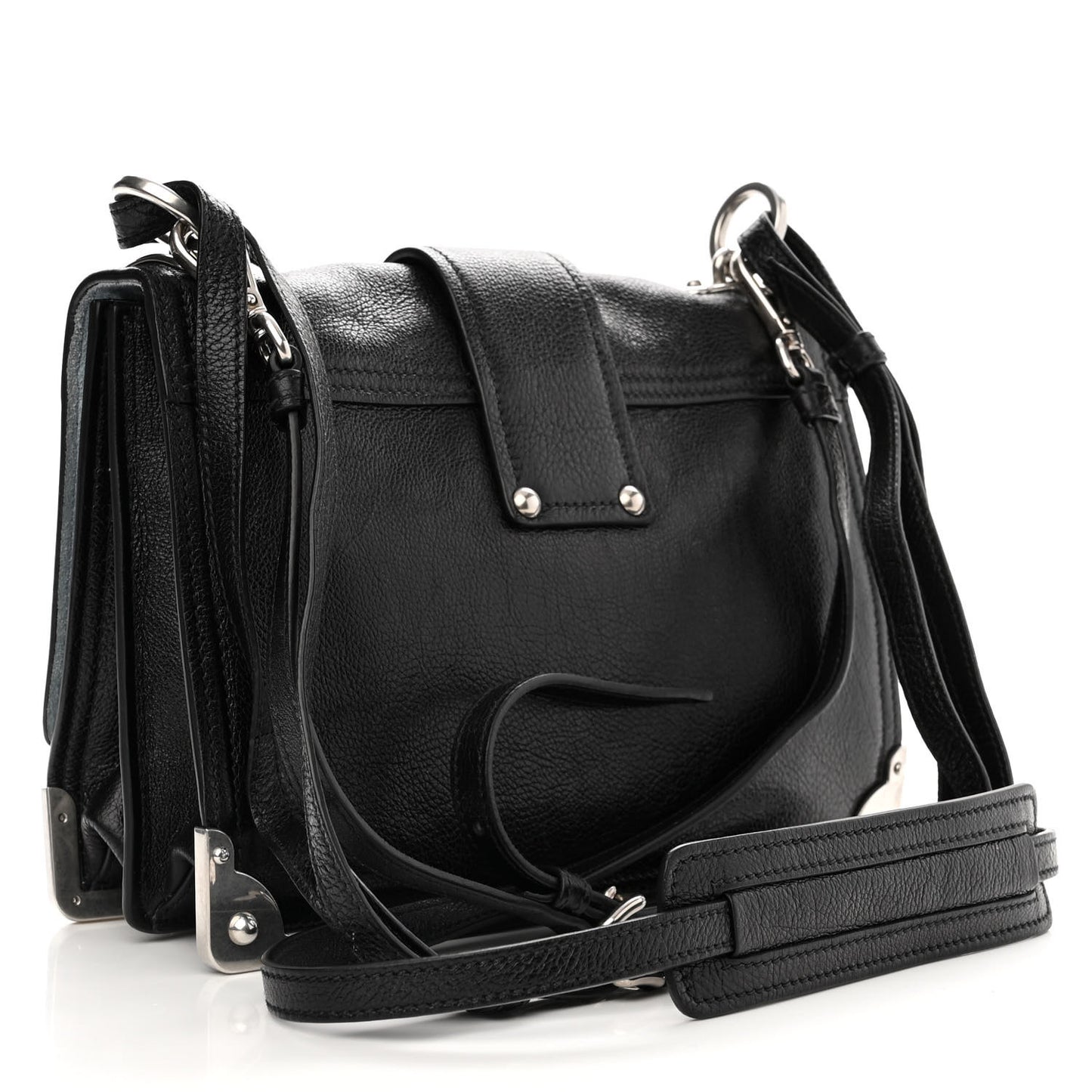 Glace Calfskin Large Soft Cahier Bag Black