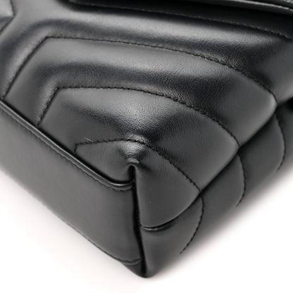Saint Laurent Calfskin Y Quilted Monogram Toy Loulou Crossbody Bag Black 13 of 14