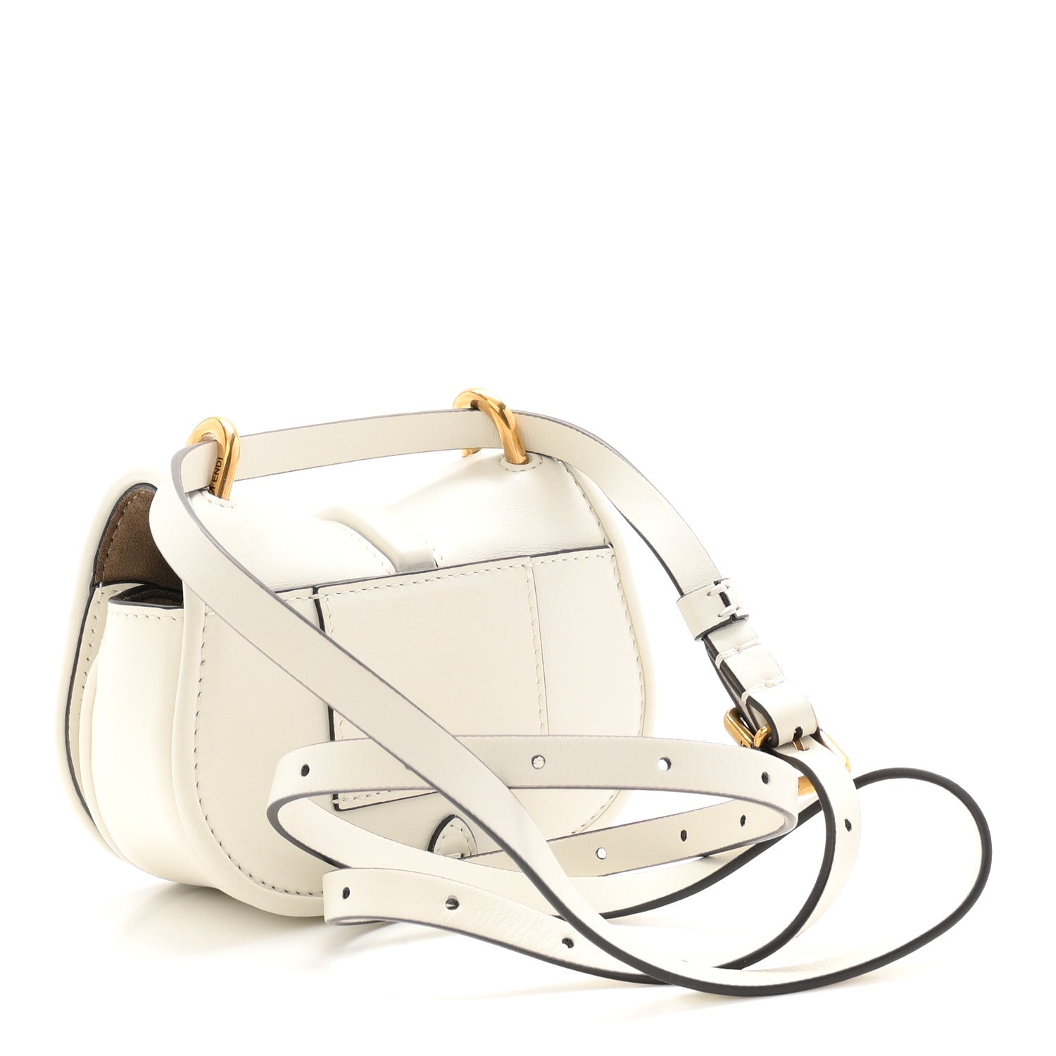 Fendi Vitello Brenta Cher Mini Fendi C'mon White Ice 3 of 10