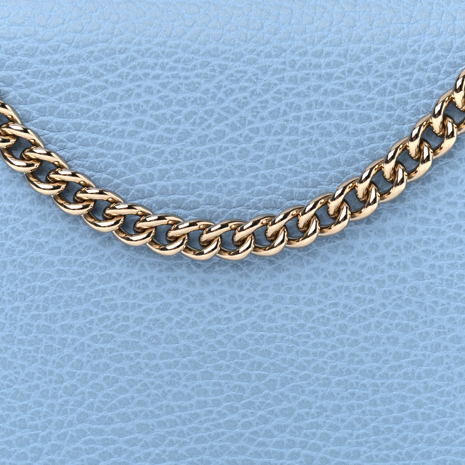 Gucci Dollar Calfskin Medium Betty Chain Wallet Mineral Blue 8 of 10