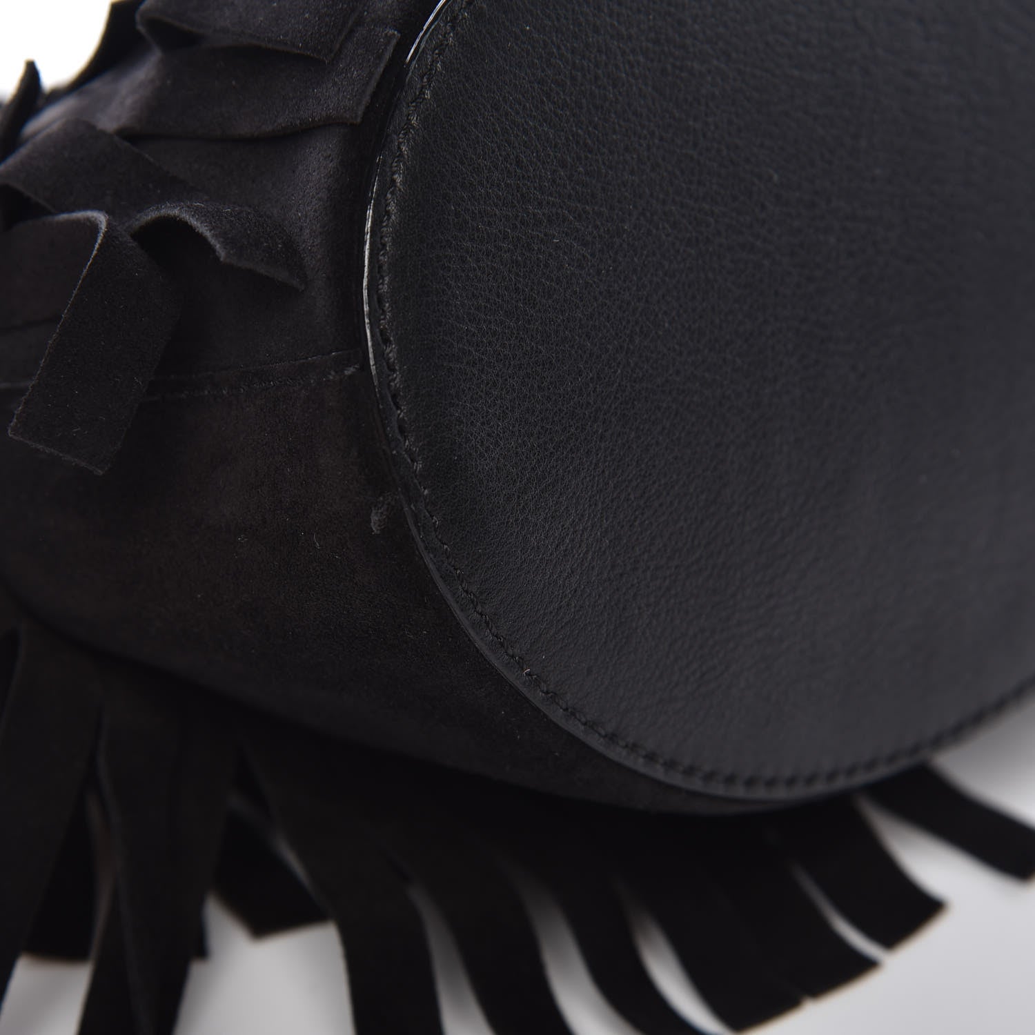 Burberry Suede Fringe Mini Bucket Bag Black 10 of 10