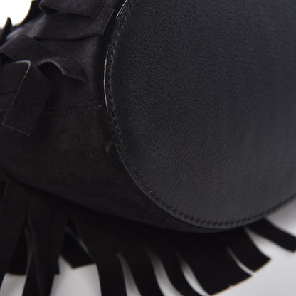 Burberry Suede Fringe Mini Bucket Bag Black 10 of 10