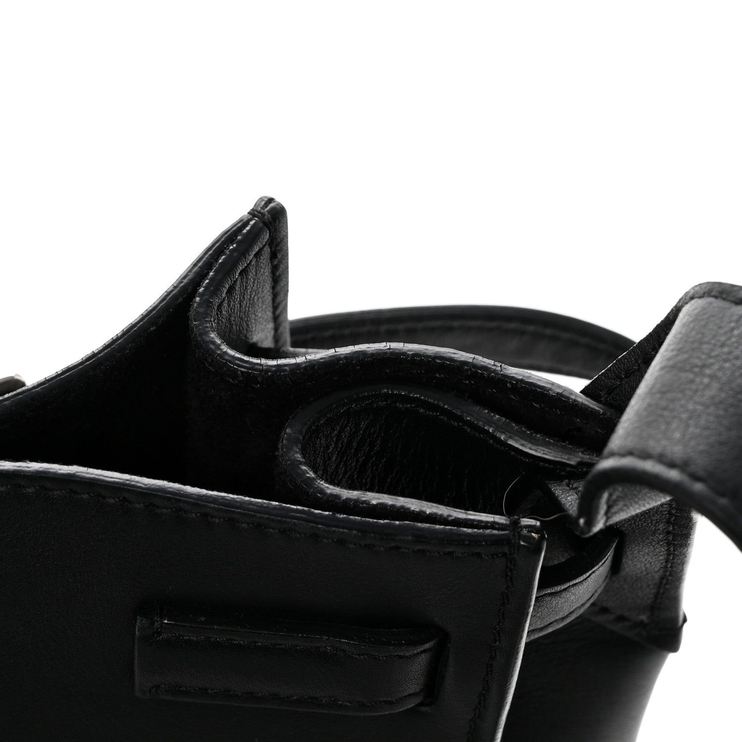 Celine Supple Grained Calfskin Long Strap Big Bag Bucket Black 13 of 14