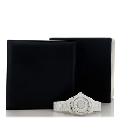 Chanel Stainless Steel Ceramic Diamond Dial 33mm J12 Quartz Watch White 5 of 5