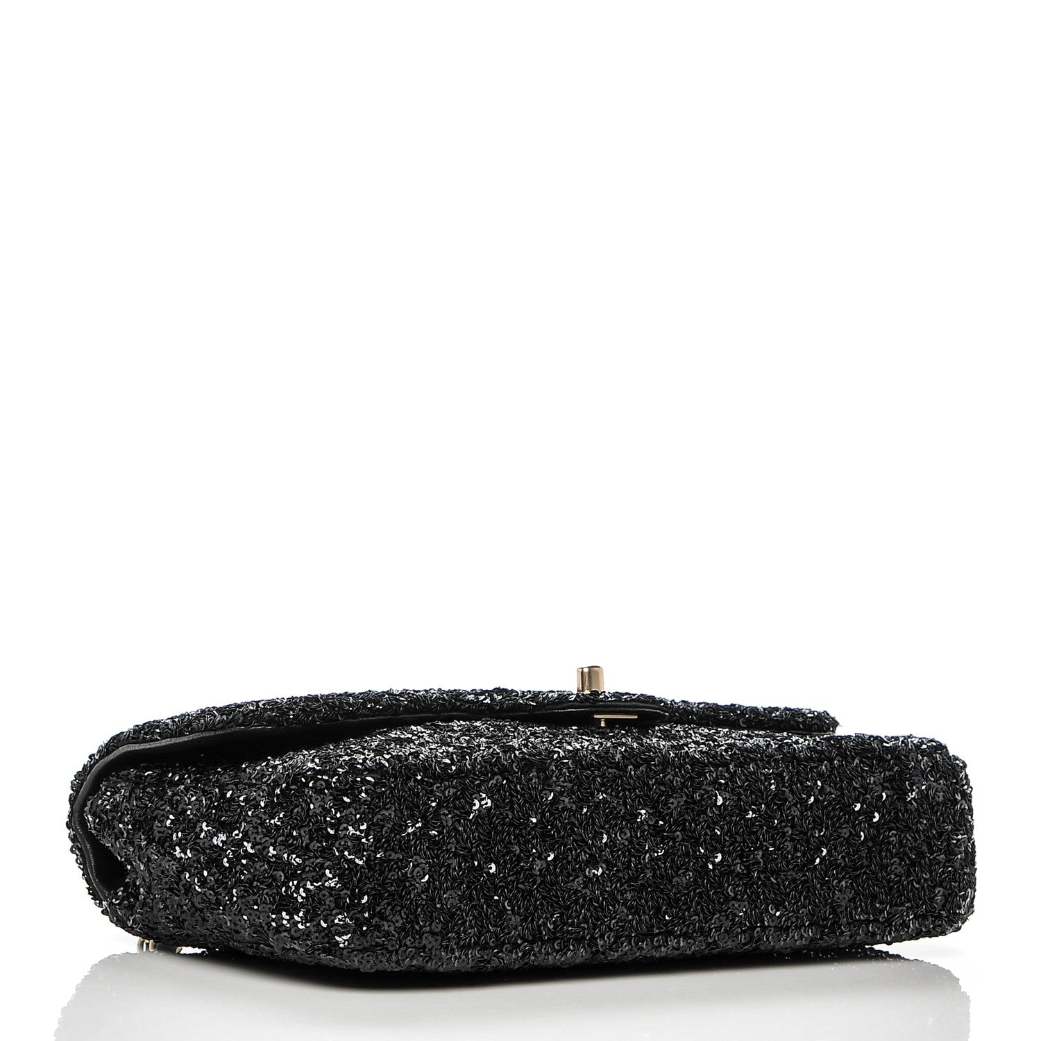 Chanel Sequin Embroidered Medium Flap Bag Black 4 of 7