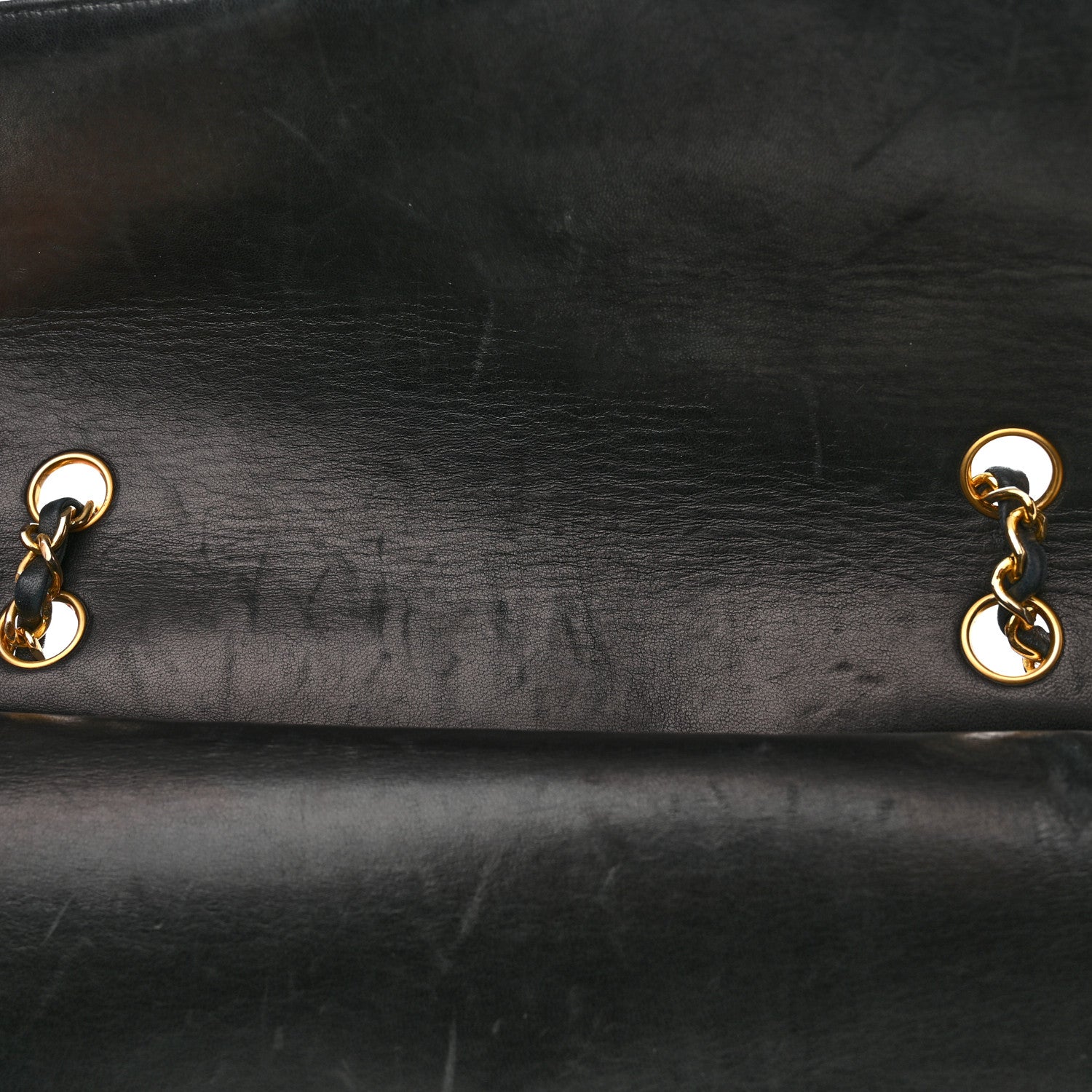 Chanel Lambskin Quilted Medium Double Flap Black 13 of 14