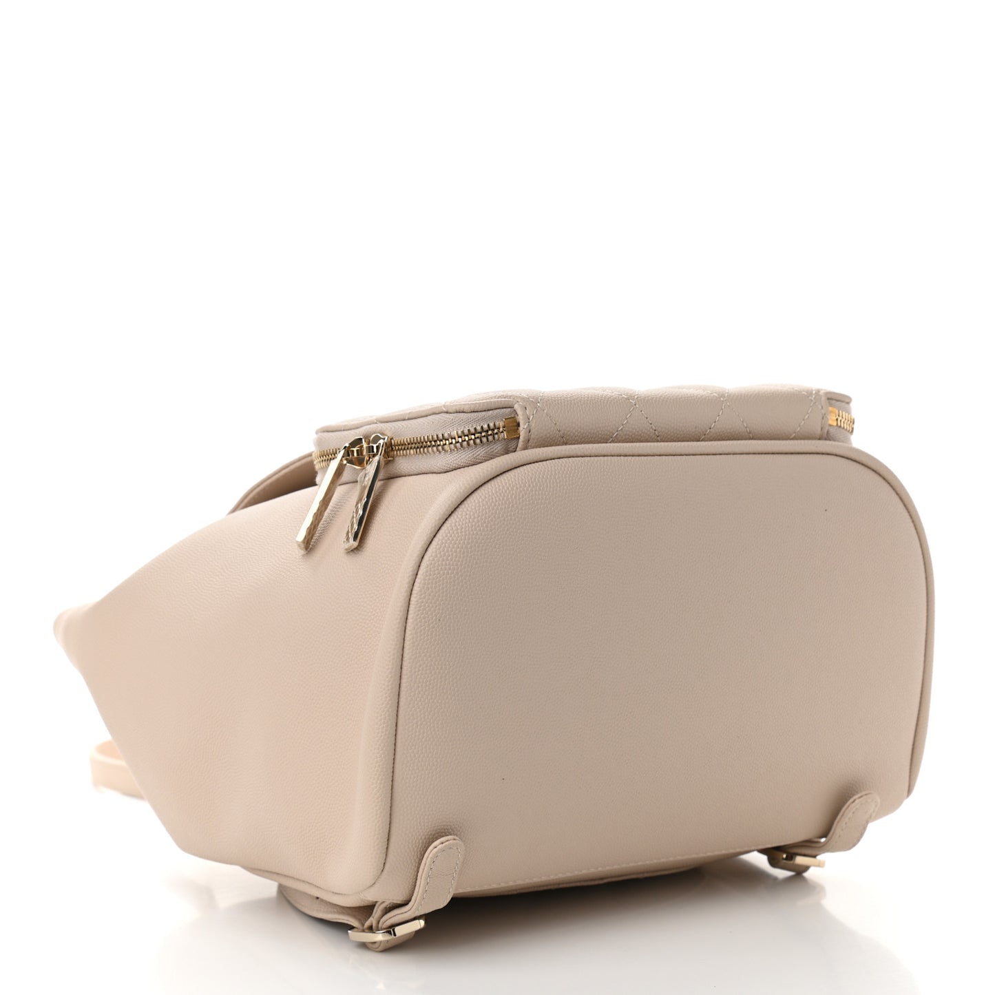 Caviar Quilted Business Affinity Backpack Beige