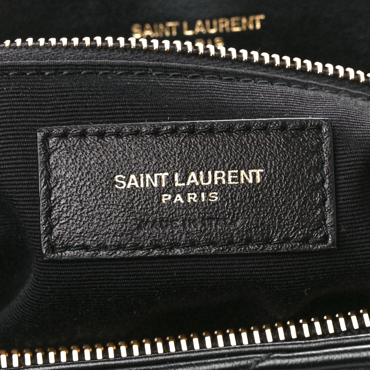 Calfskin Y Quilted Monogram Large Loulou Chain Satchel Black