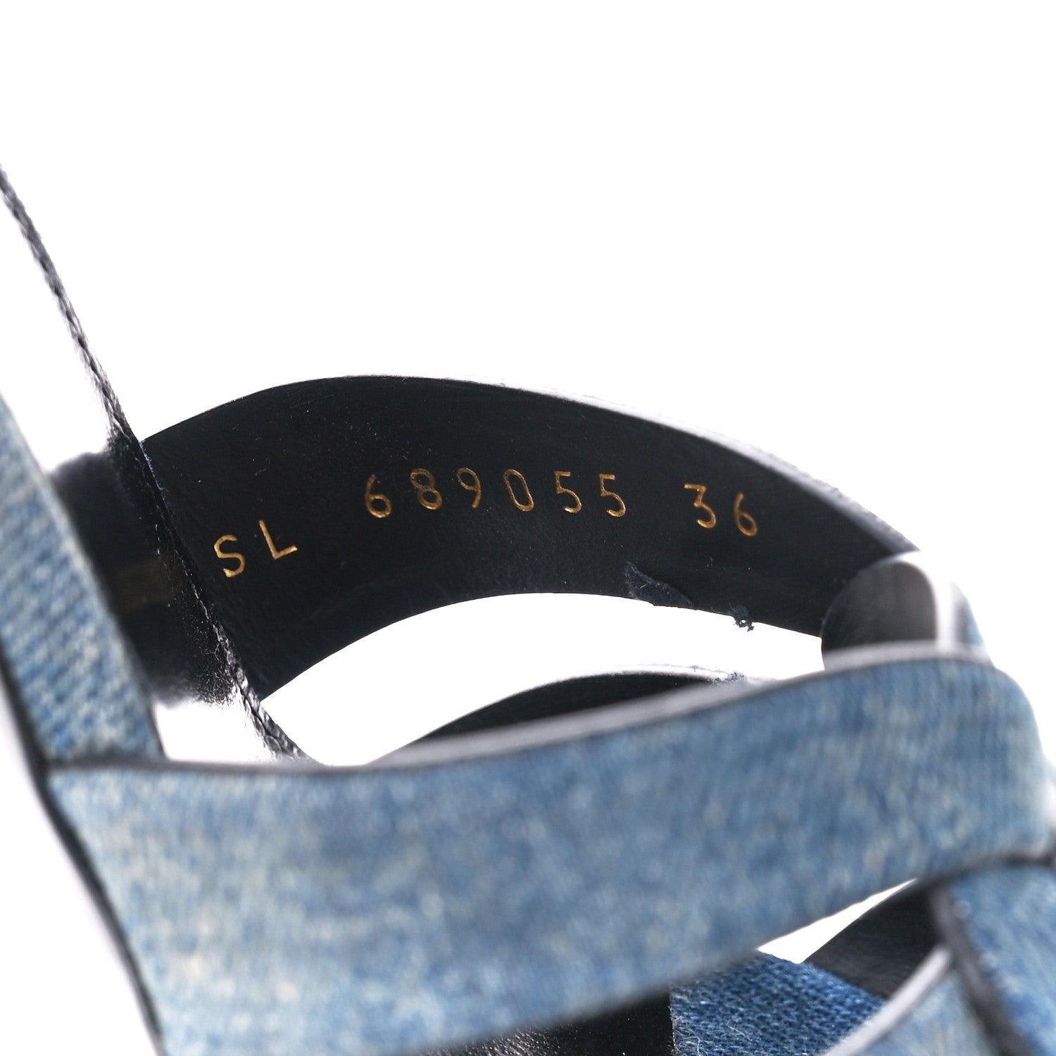 Saint Laurent Denim Tribute 85 Slide Sandals 36 Deep Navy Jean 8 of 9