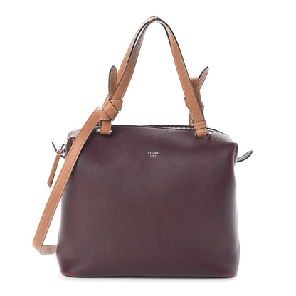 Celine Lambskin Small Soft Cube Satchel Burgundy 1 of 9