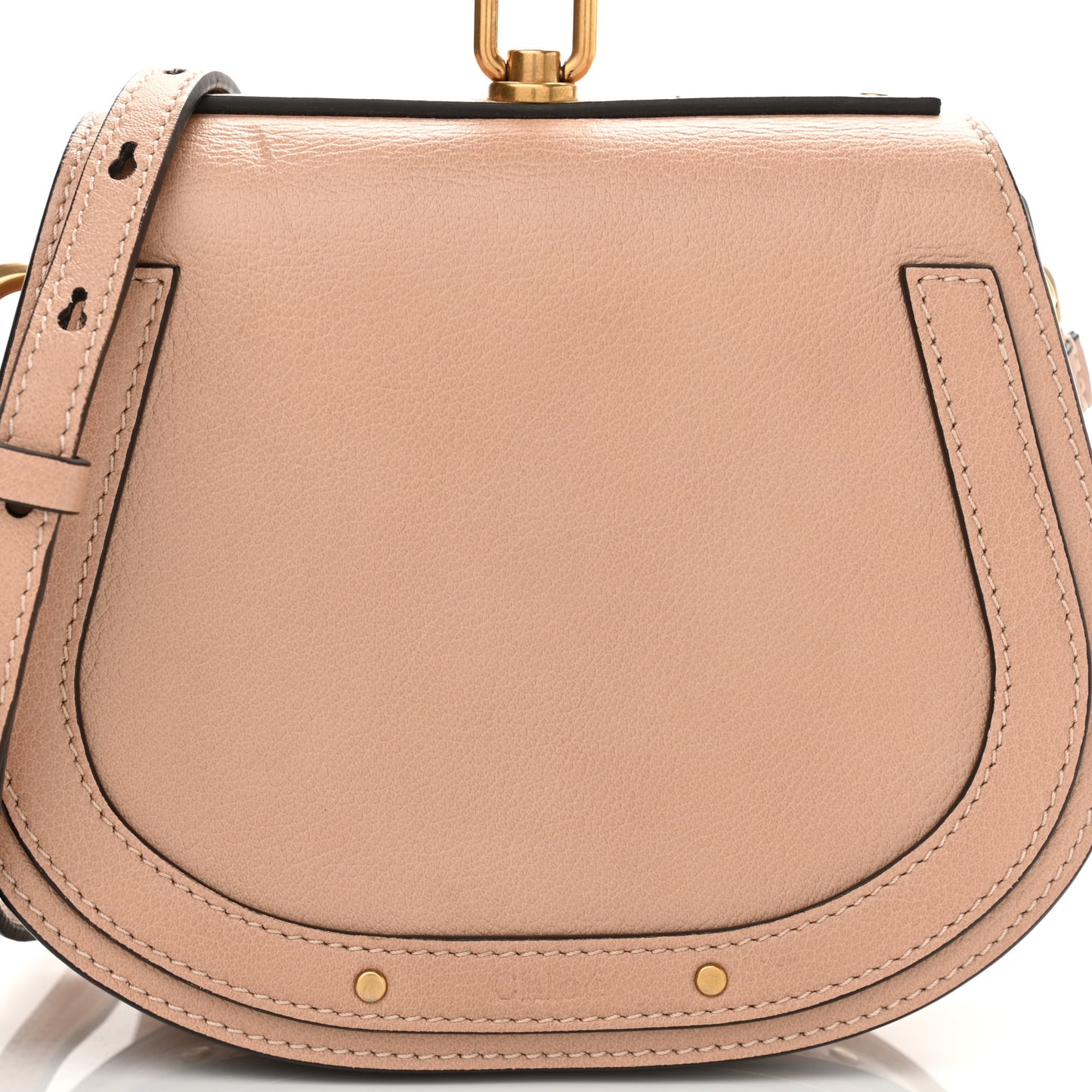 Calfskin Suede Small Nile Bracelet Bag Biscotti Beige