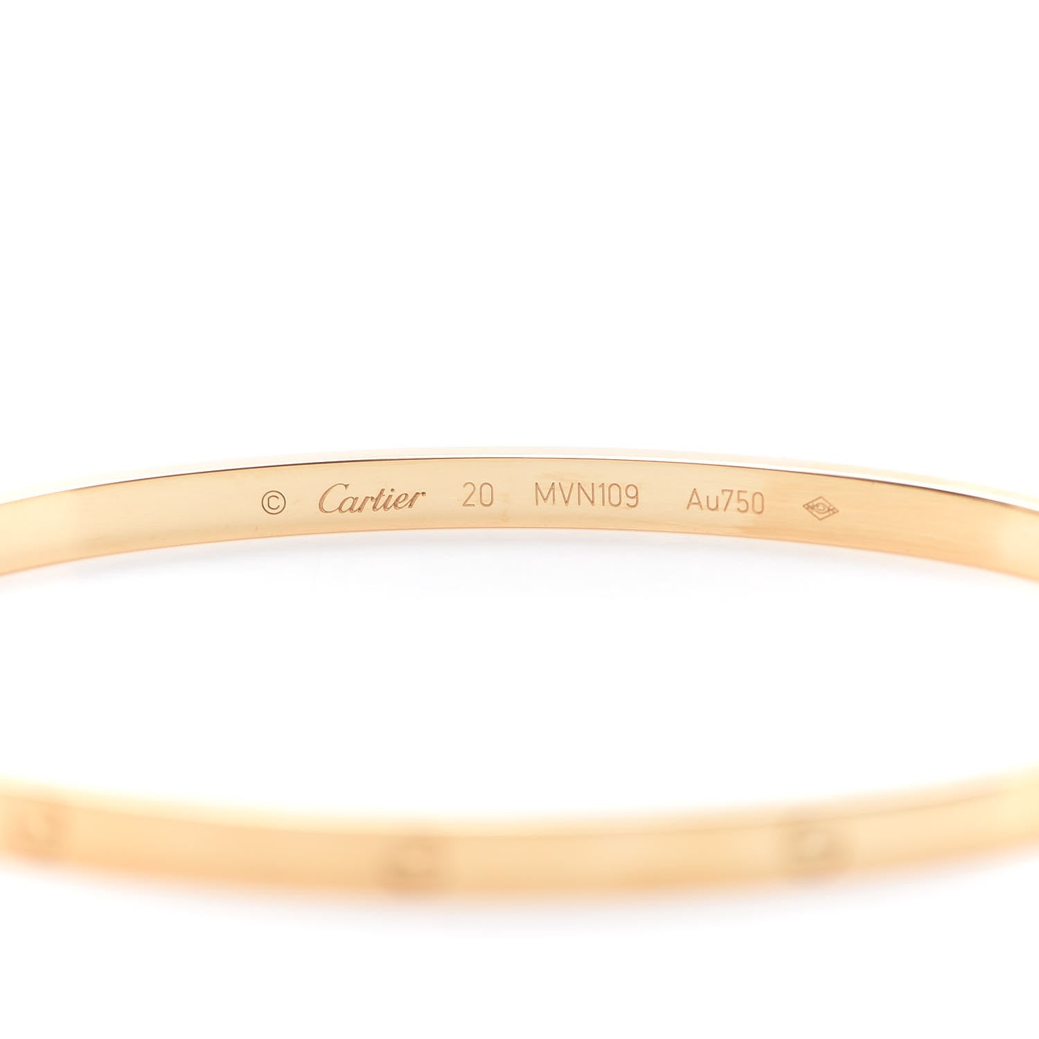 Cartier 18K Yellow Gold Small LOVE Bracelet 20 4 of 8