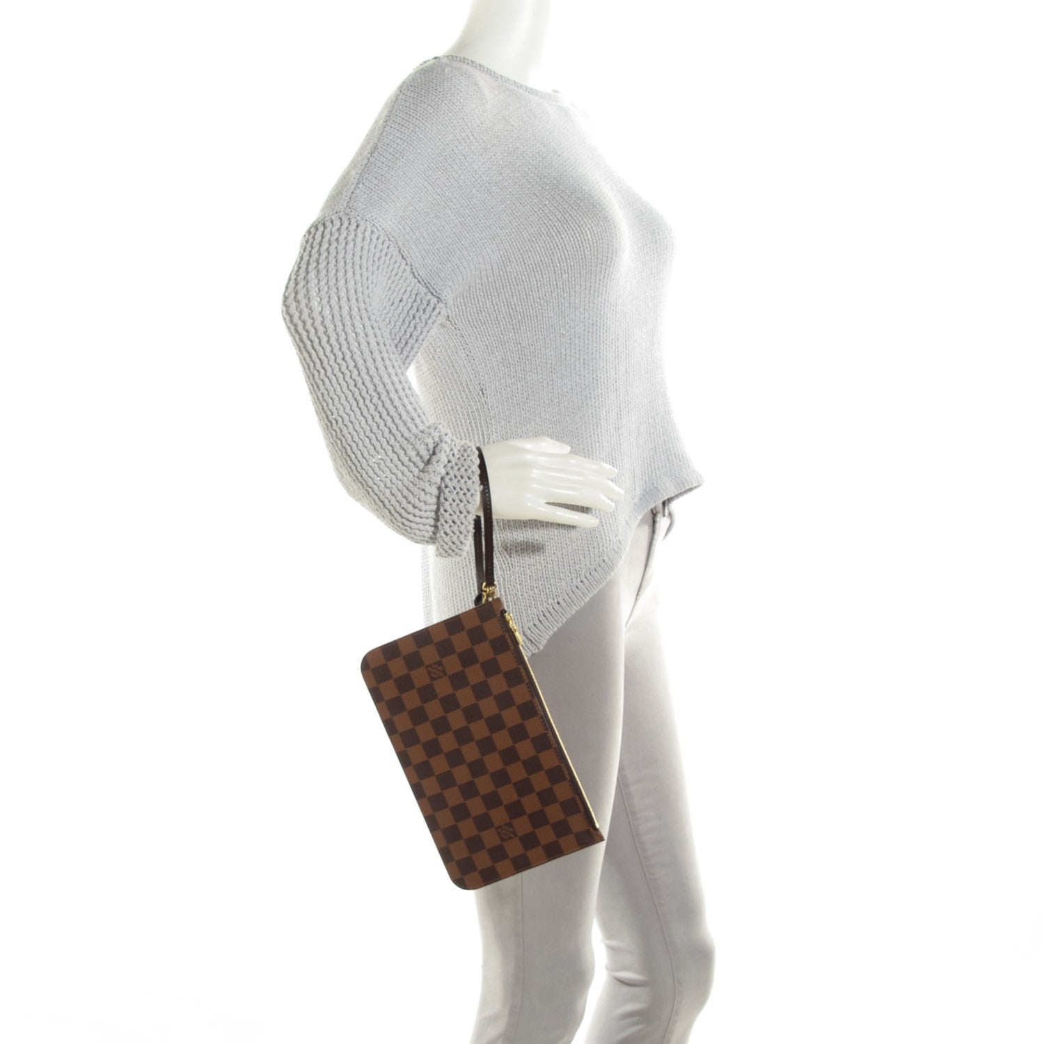Louis Vuitton Damier Ebene Neverfull MM GM Pochette 2 of 8