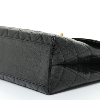 Chanel Caviar Quilted Jumbo Kelly Flap Black 10 of 14