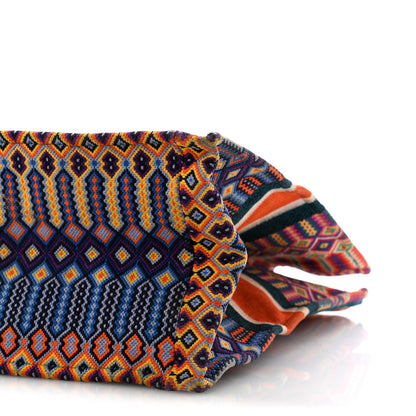 Christian Dior Canvas Embroidered Large Mexican Crafts Book Tote Orange Multicolor 10 of 12