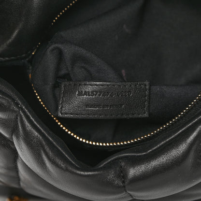Saint Laurent Lambskin Quilted Small Loulou Puffer Monogram Chain Satchel Black 7 of 17