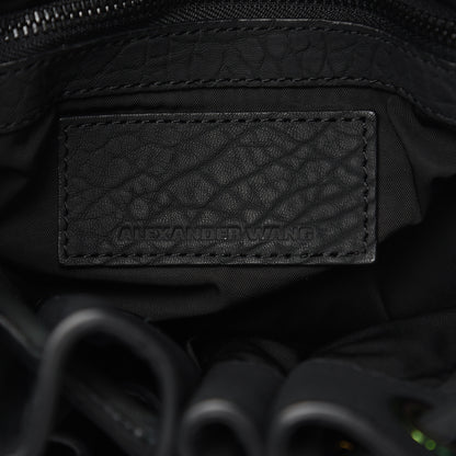 Alexander Wang Pebbled Lambskin Diego Bucket Black Iridescent Hardware 6 of 10
