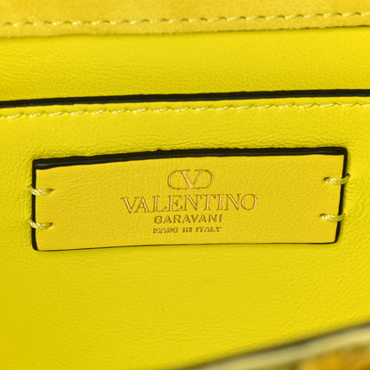 Valentino Garavani Sequin Crystal Embroidered Mini Vsling Top Handle Bag Yellow 6 of 9