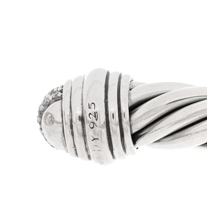 David Yurman Sterling Silver Diamond 8.5mm Cable Classics Bracelet 3 of 3