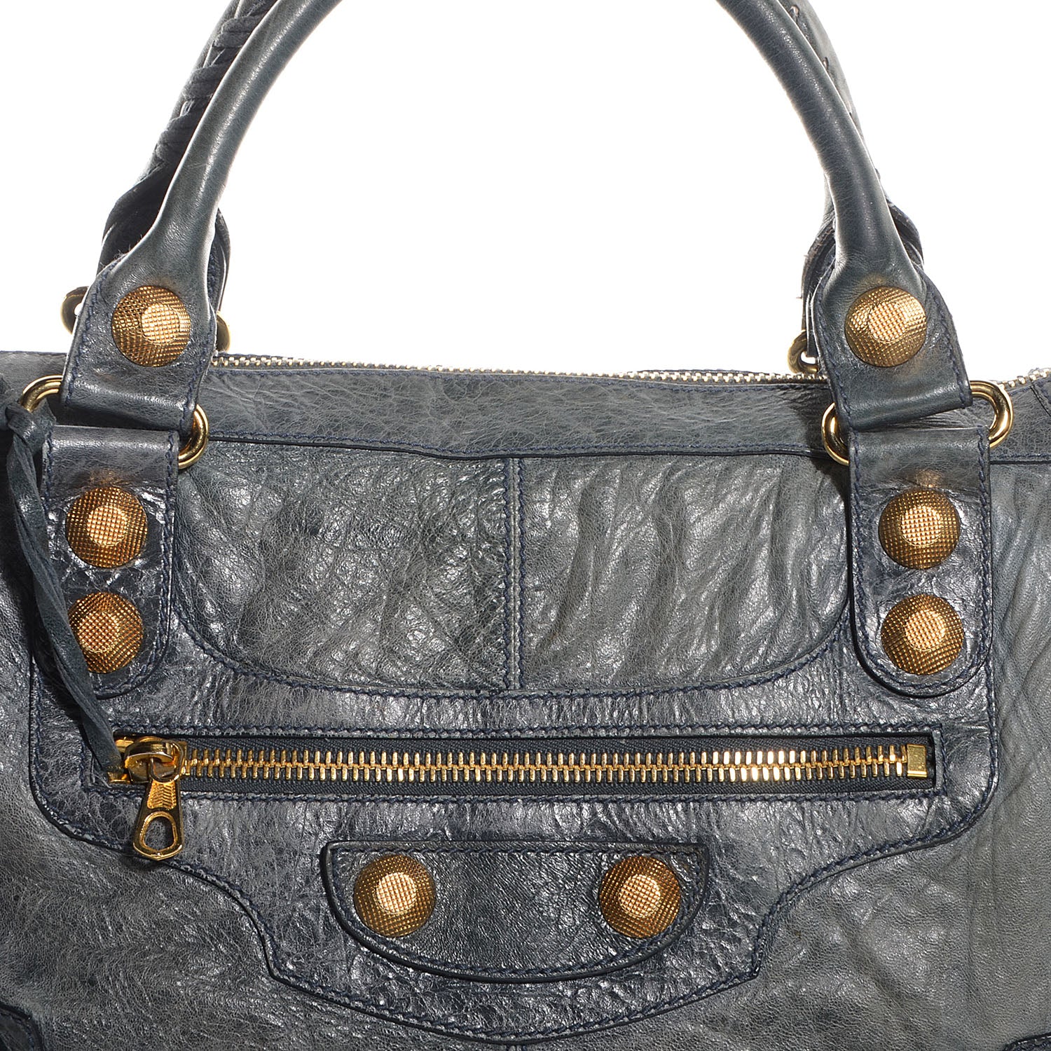 Balenciaga Chevre Giant 21 Gold Hardware Work Bleu Glacier 3 of 11
