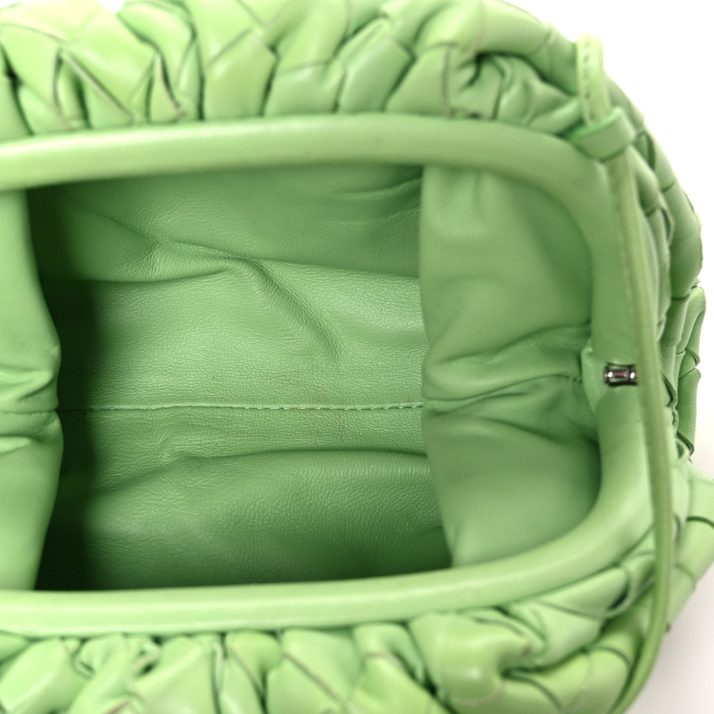 Nappa Intrecciato The Mini Pouch Pistachio