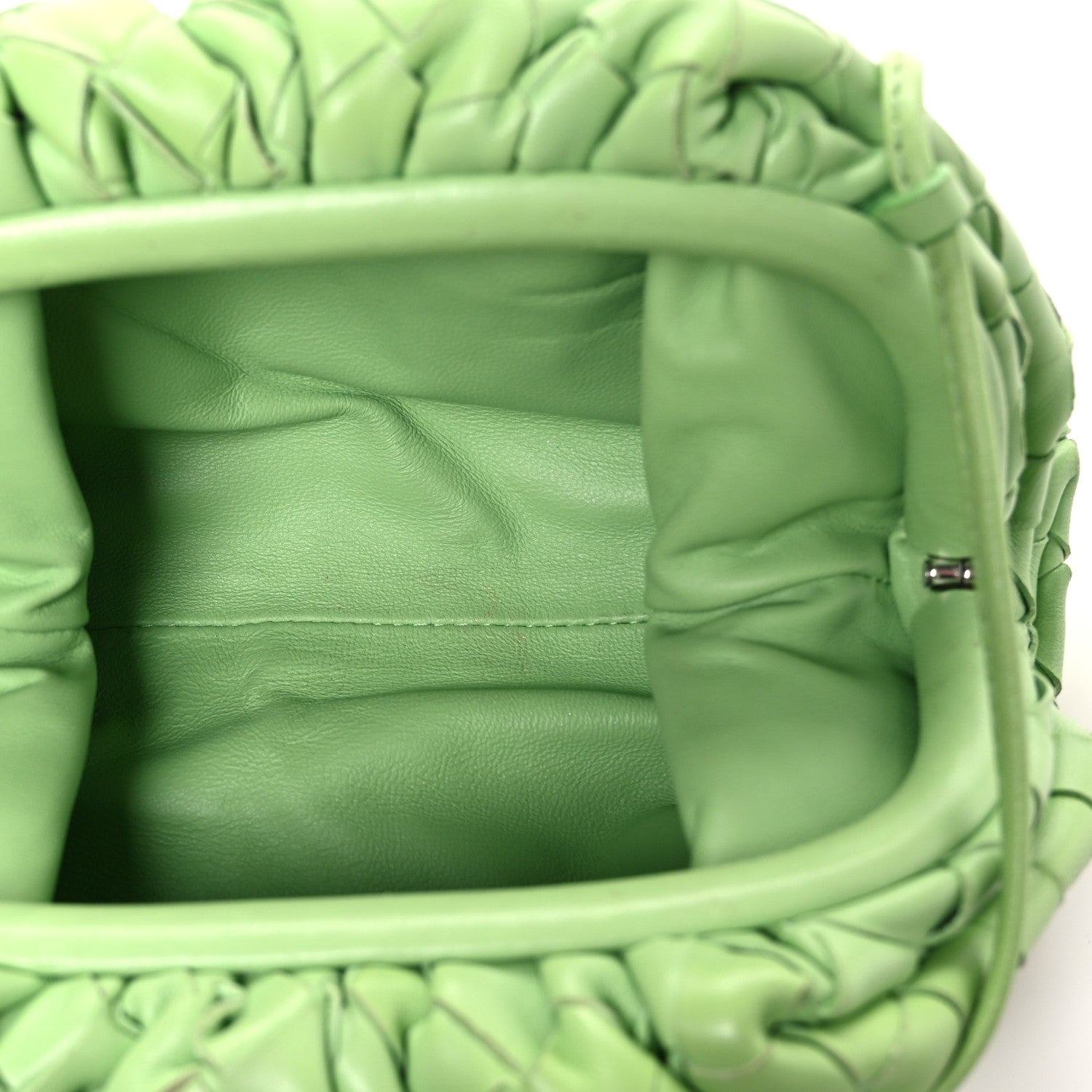 Bottega Veneta Nappa Intrecciato The Mini Pouch Pistachio 5 of 12