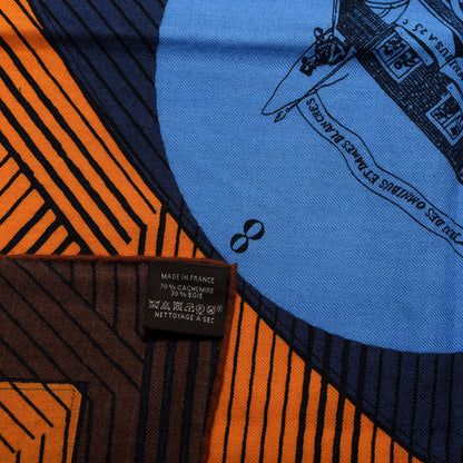 Hermes Cashmere Silk Jeu des Omnibus Remix Shawl 140 3 of 4