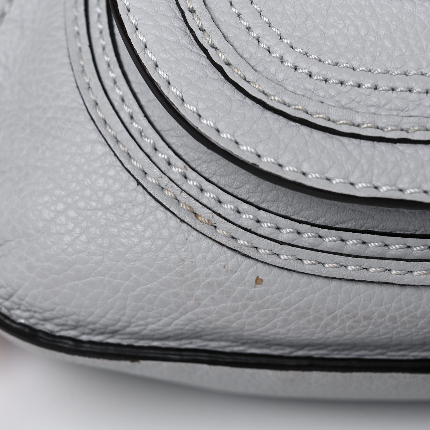 Calfskin Small Marcie Satchel Airy Grey