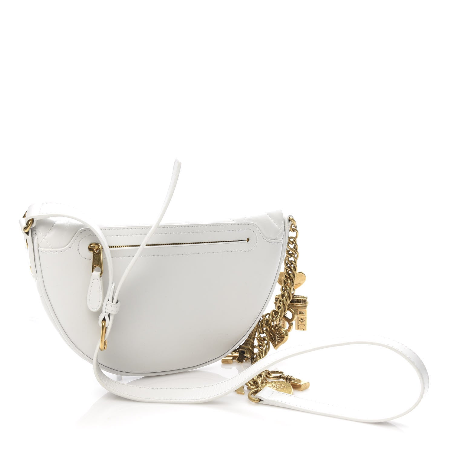 Balenciaga Calfskin Quilted Charms XXS Souvenir Belt Bag White 3 of 8