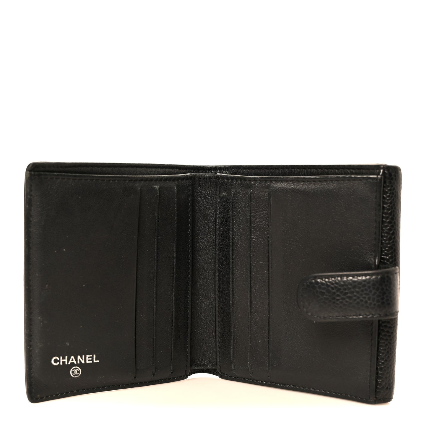 Caviar Timeless CC Compact French Wallet Black