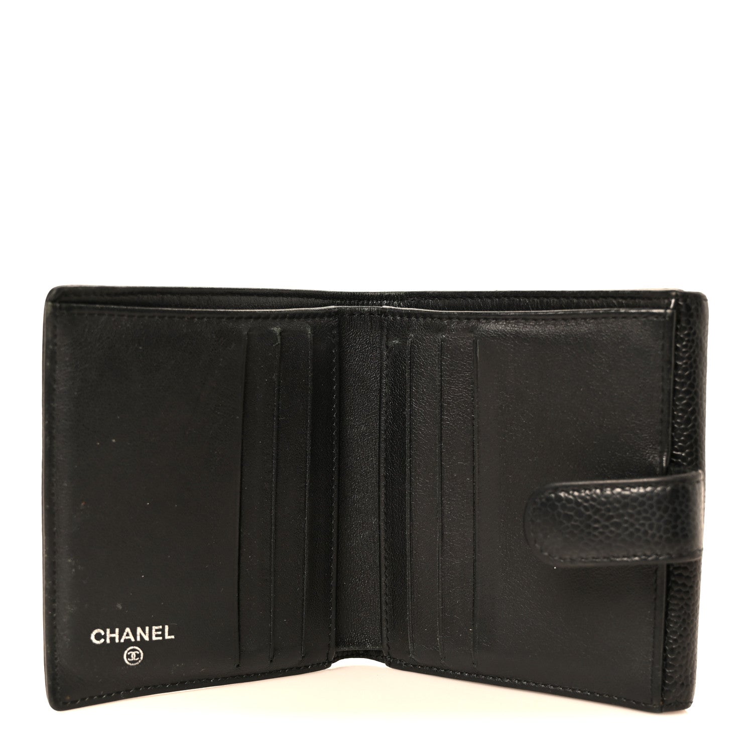 Chanel Caviar Timeless CC Compact French Wallet Black 7 of 12
