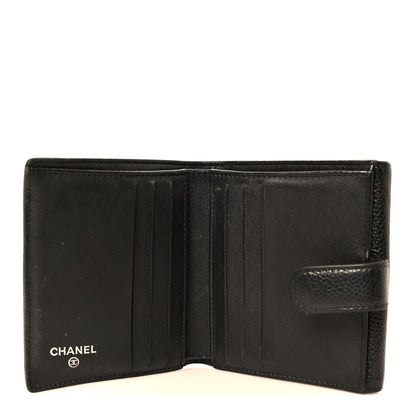 Chanel Caviar Timeless CC Compact French Wallet Black 7 of 12